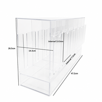 Support de distributeur de boosters portable moderne en acrylique poli à 6 fentes, épaisseur 4 mm