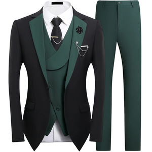 Costume trois pièces grande taille pour hommes, idéal pour les garçons d'honneur en commerce international, ou pour un hôte de <span class=keywords><strong>mariage</strong></span> <span class=keywords><strong>décontracté</strong></span> au <span class=keywords><strong>look</strong></span> haut de gamme. - Product Image 5