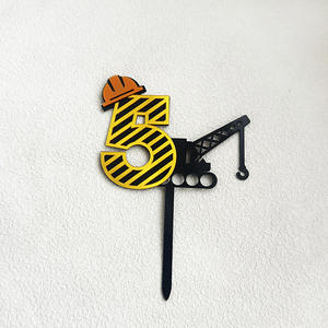 Décoration de gâteau d'anniversaire pour enfant, vente chaude, décoration de cupcake, topper de gâteau numéro <span class=keywords><strong>1</strong></span> à 9, topper de gâteau d'anniversaire pour garçon - Product Image 6