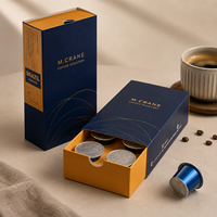 Boîte d'expédition personnalisée avec logo imprimé, boîte à capsules de café pour hôtel, emballage vide pour dosettes de café, boîte en papier