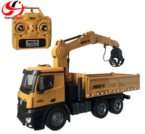Nuevo Camión Volquete RC <span class=keywords><strong>Huina</strong></span> <span class=keywords><strong>1575</strong></span> 2021, Escala 1:14, 26 Canales, Media Aleación, 575 con Agarrador de Madera, Juguetes de Vehículos de Ingeniería para Niños - Product Image 1