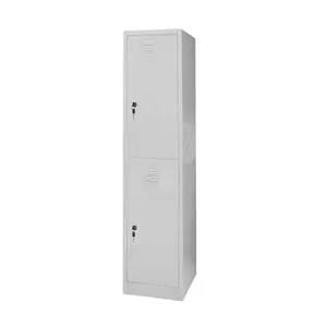 CKD blanc vertical mince 2-tier deux porte vêtements en acier casier/petite armoire armoire conceptions pour petite chambre