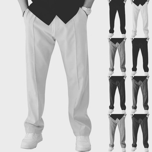 Benutzerdefiniertes Logo-Etikett Herren Freizeithosen Locker Geschnittene Gerade Beine Übergrößen Sport-Jogginghosen Streetwear WX800287 HHJ - Product Image 1