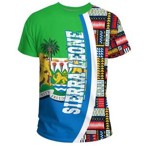 T-shirt Stretch oversize da uomo di Design africano in avorio con OEM all'ingrosso Comfort Casual da uomo t-shirt da esterno a manica corta - Product Image 3