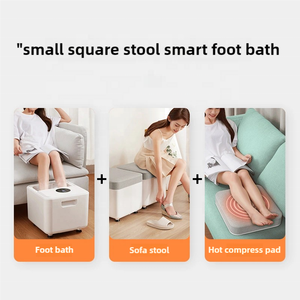 3 ב 1 רגל רב תכליתיים ספא אמבטיה עיסוי גראפן מחוממת משטח ישיבה צואה - Product Image 3