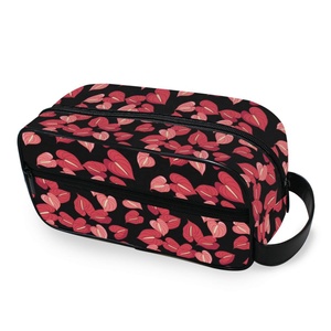 Hawaii Anthurium Design Reusable Toiletries Kit <b>Makeup</b> Bag Custom Logo Travel Pouch <b>Makeup</b> Organizer Toiletry Bags for Women - Product Image 1