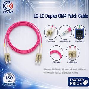 Cable de Fibra Óptica Kexint de Baja Pérdida LC-LC Dúplex OM4 Multimodo Erika Violeta LSZH 50/125um 2.0mm - Product Image 2