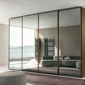 Armoire Moderne Personnalisée avec Miroir, Portes Battantes et Coulissantes, Armoire de Chambre Durable pour Appartement et Maison - Product Image 2