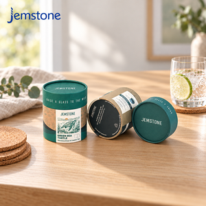High End Sustainable Craft Cardboard Paper Tube Packaging for Glass Cups Coaster Set <b>Gift</b> Cylinder <b>Box</b> Packaging Tube Container - Product Image 3