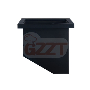 <span class=keywords><strong>Goulotte</strong></span> de boîte à café expresso, seau à déchets de bureau intégré, boîte à résidus sans fond en acier inoxydable - Product Image 3