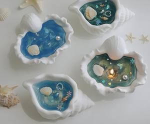 شمعة عطرية على شكل صدفة البحر، زينة إبداعية، شمع هلامي، هدايا مخصصة للشركات، تذكارات، ديكور للأثاث - Product Image 2