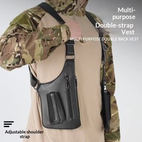 Nouvelle Sacoche de Ceinture Tactique Invisible en PU pour Homme, Anti-vol, pour Course et Sports, Petit Sac Bandoulière de Luxe Personnalisé