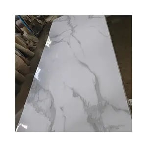 Popular 3m de ancho gris hormigón mate mármol impermeable Pvc panel de pared