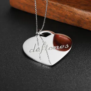 Simple And Glossy Customized Name Necklace Stainless Steel Jewelry Custom Name Pendant