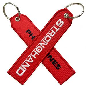 Hot Selling Custom Embroidered Embroidery Keychain Jet Zipper Pull <b>Car</b> <b>Key</b> Tag - Product Image 1