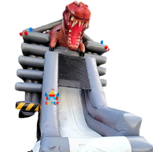 Tobogán Acuático Inflable 3D de Dinosaurio T-Rex con Casa de Brinco, Ideal para Fiestas Infantiles, Juego al Aire Libre y Negocios de Alquiler - Product Image 2