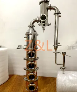 Distiller balanceador de cobre/vidro ainda 4 polegadas 6 polegadas 8 polegadas com placa de cobre, álcool industrial