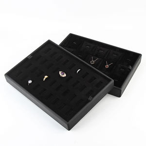 15 Slot Custom Logo Pu Leather Travel <b>Display</b> <b>Jewelry</b> Tray Zipper Case Storage Organizer <b>Jewelry</b> Box - Product Image 3