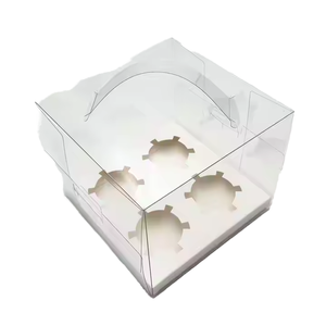 Giấy <span class=keywords><strong>Cupcake</strong></span> bao bì hộp-món tráng miệng trong suốt Đóng gói hộp Muffin cup 4 miếng, 6 miếng, 12 miếng <span class=keywords><strong>cupcake</strong></span> hộp bán buôn - Product Image 6