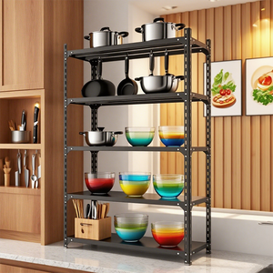 Rak penyimpanan baja, tugas ringan 50kg <span class=keywords><strong>2</strong></span> lapisan tingkat dapat disesuaikan tahan lama rak Microwave sudut baja - Product Image 4