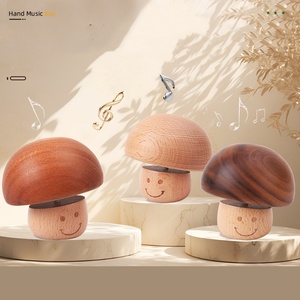 Caja Musical de Madera Vintage en Oferta, Caja Musical Pequeña y Linda con Forma de Hongo, Regalos para Niños - Product Image 3