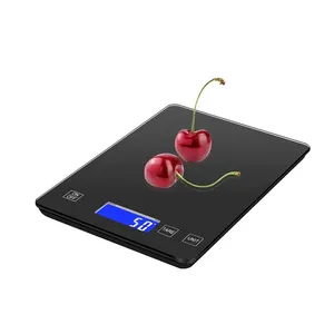 Professional Smart Weigh Digital Glass Top Kitchen and Food Scale 5-Unit Modes Liquid Measurement Technology