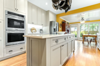 Penjualan Panas Vermont Desain Mewah Modern Gaya Retro Desain Individual Lemari Dapur Berkualitas Premium Desain Substrat