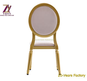 Venta al por mayor de muebles de comedor para hoteles, fabricante apilable de metal marroquí con respaldo redondo, silla para banquetes - Product Image 5