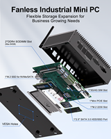 Mini PC Industrial sin Ventilador Intel Core I7-10510U, Máximo 64 GB de RAM DDR4, Ethernet Gigabit Dual, Pantalla Triple 4K, Compatible con Win10/11 y Linux