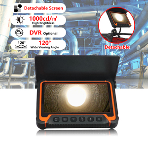 Caméra d'inspection de tuyaux de 7 pouces, caméra d'égout de 20 m/50 m, 1000 TVL avec lumière LED réglable pour le nettoyage des drains, travaux de plomberie - Product Image 2