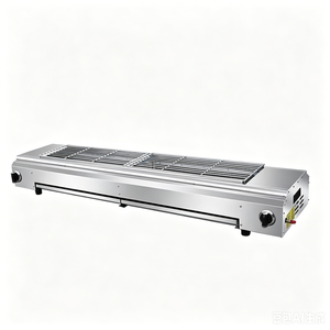 Commercial Stainless Steel Gas Grill With Easy Cleaning Feature For Grilling Meat Fish Chicken Skewers - Product Image 1