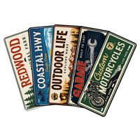 Vente en gros de panneaux décoratifs vintage rétro en fer blanc, panneaux muraux fantaisie pour bar, plaques de voiture en fer blanc ou en aluminium, plaques d'immatriculation personnalisées