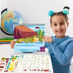 Autocollant peinture livres dinosaure Animal, autocollant artisanat pour les âges 4-8 pour la salle de classe, jouets éducatifs pour les enfants apprenant - Product Image 2