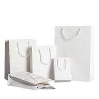 Luxury Shopping Matte Lamination Paperboard Bag for Clothing & Candle Gifts White Cardboard with Recycled Materials