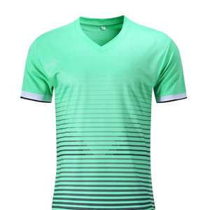 Service OEM, conception personnalisée, maillots de football professionnels pour hommes, maillots de club, haute qualité, transfert thermique, découpe automatisée, 100% polyester - Product Image 2