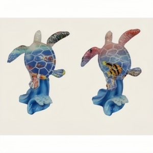 Ornement de tortue de mer en résine artisanale de forme personnalisée, peint à la main, pour la décoration de la maison et du bureau, cadeau pour réfrigérateur - Product Image 2