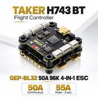 Untuk TAKER H743 BT 32 Bit 50A Plug and Play FPV Flight Controller Board Tujuh UART Tuning Blackbox OSD Metal