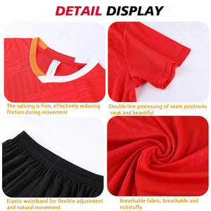 OEM al por mayor para <span class=keywords><strong>Liverpool</strong></span> 25/26 Kit de camiseta de fútbol Transpirable Nuevo diseño Top y pantalones cortos para niños con logotipo de impresión por sublimación - Product Image 3