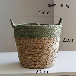 Maceta de suelo de junco marino para decoración del hogar, <span class=keywords><strong>cesta</strong></span> tejida para plantas, cubierta para macetas, <span class=keywords><strong>cesta</strong></span> de almacenamiento para el hogar y organización. - Product Image 2
