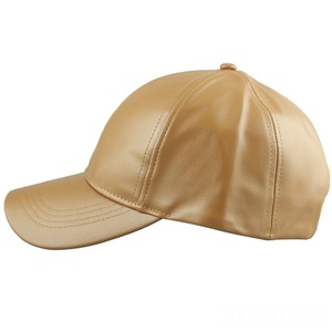 Casquette de Baseball réglable de couleur unie, chapeau en <span class=keywords><strong>cuir</strong></span> PU décontracté pour l'extérieur, chapeaux de sport à bord incurvé, casquettes unies - Product Image 3