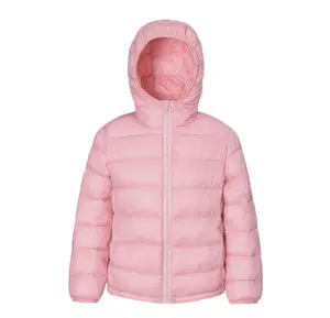 2023冬季儿童女童夹克YKK拉链儿童女童外套粉色