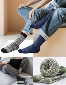Dệt Kim Vớ Len Tùy Chỉnh Merino Dày Ấm Mùa Đông Vớ Len Thoải Mái Đi Bộ Đường Dài Vớ Len - Product Image 4