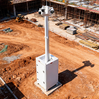 Torre Móvil de CCTV de 6m con Cámara PTZ, Visión Nocturna y Opciones de Almacenamiento de Datos para Obras de Construcción, Despliegue Flexible