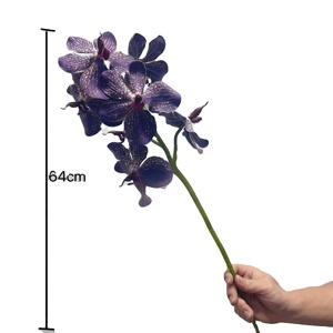 Decoración para el Hogar, Arreglo Floral para Boda, Ramo de Orquídeas Artificiales Sintéticas con Mariposas - Product Image 1