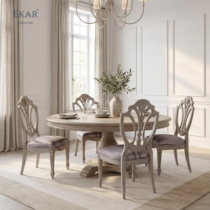 Chaise de salle à manger Lyric Floral à dossier en forme d'écran |   Sièges de style néoclassique français de luxe - EKAR - Product Image 3