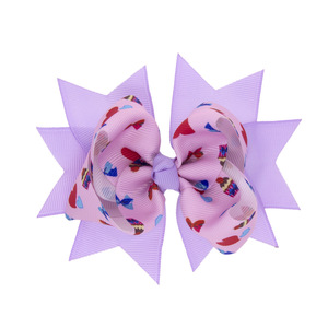 Noeuds pour cheveux pour bébés filles, grand nœud en ruban de 4,5 pouces avec décoration en <span class=keywords><strong>strass</strong></span> brillant, pinces à cheveux, couleurs bonbons sucrées, barrettes - Product Image 2