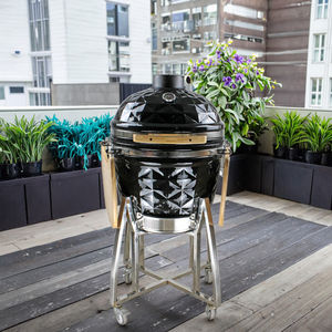 Auplex 22 pouces grand barbecue vert inhabituel Kamado Grill Barbecue charbon de bois Kamado céramique Barbecue accessoires de cuisine - Product Image 2