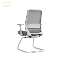 Chaise de conférence ergonomique en maille à dossier mi-haut au design moderne et confortable, chaise de visiteur en maille, chaise de bureau en maille pour salle de réunion