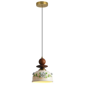 Fidelity Classic Vintage Ceramic Pendant <b>Light</b> With Floral Design For Bedroom <b>Dining</b> Room Entryway Hallway - Product Image 5