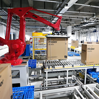 Ligne de production automatisée d'emballage et de tri à haute efficacité, à rouleaux en acier inoxydable, à vitesse réglable et contrôlée par PLC